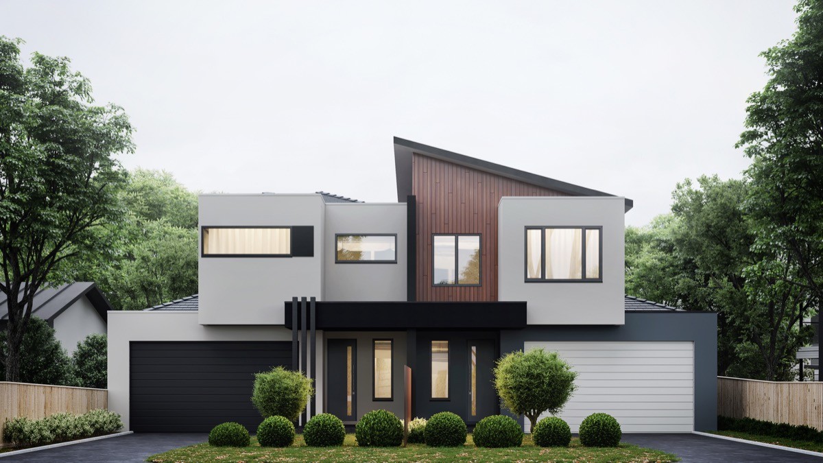 Alternate view of Modern Townhouse exterior